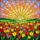 Art Enthusiasts' Jewel Tone Stained Glass Blooming Tulips Radiant Sunset Mosaic Stained Glass Suncatcher - 6