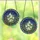 Whimsical Spirit Lovers' Tiffany Stained Glass Ghosts, Luminous Blue Purple Forest & Floral Art Stained Glass Suncatcher - 3