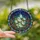 Whimsical Spirit Lovers' Tiffany Stained Glass Ghosts, Luminous Blue Purple Forest & Floral Art Stained Glass Suncatcher - 2