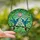 Art Lovers' Jewel Tone Stained Glass Hummingbirds Pink Flower Green Foliage Mosaic Stained Glass Suncatcher - 2