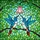 Art Lovers' Jewel Tone Stained Glass Hummingbirds Pink Flower Green Foliage Mosaic Stained Glass Suncatcher - 6