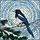 Nature Lovers' Iridescent Stained Glass Magpie Winter Teal Blue Mosaic Art Stained Glass Suncatcher - 6