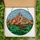 Nature Lovers' Detailed Stained Glass Mountain Landscape Emerald Green Sky Blue Terracotta Jewel Tones Stained Glass Suncatcher - 5