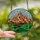 Nature Lovers' Detailed Stained Glass Mountain Landscape Emerald Green Sky Blue Terracotta Jewel Tones Stained Glass Suncatcher - 2
