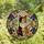 Cat Lovers' Intricate Jewel Tone Calico Cat Floral Stained Glass Mosaic Stained Glass Suncatcher - 2jW4zx-8Uh
