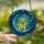 Labrador Enthusiasts' Tiffany Style Stained Glass Yellow Lab Cosmic Crescent Moon Jewel Tones Mosaic Stained Glass Suncatcher - FaiffhxzH9