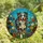 Australian Shepherd Lovers' Vibrant Tiffany Stained Glass Merle Wildflowers Blue Sky Art Stained Glass Suncatcher - 4