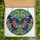 Art Lovers' Tiffany Stained Glass Butterfly Mosaic Jewel Tones, Swirling Patterns & Sentimental Heart Motif Stained Glass Suncatcher - 5