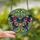 Art Lovers' Tiffany Stained Glass Butterfly Mosaic Jewel Tones, Swirling Patterns & Sentimental Heart Motif Stained Glass Suncatcher - 2