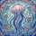 Art Enthusiasts' Tiffany Stained Glass Iridescent Pink Aquamarine Jellyfish Amethyst Sapphire Ocean Mosaic Stained Glass Suncatcher - 6