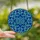 Design Enthusiasts' Intricate Tiffany Blue Geometric Interlocking Star Mosaic Stained Glass Suncatcher - 2