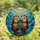 Wildlife Art Aficionados' Intricate Tiffany Stained Glass Playful Otters Sunburst Mosaic Teal Azure Brown Design Stained Glass Suncatcher - 4