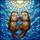 Wildlife Art Aficionados' Intricate Tiffany Stained Glass Playful Otters Sunburst Mosaic Teal Azure Brown Design Stained Glass Suncatcher - 6