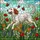 Dog Lovers' Tiffany Stained Glass Leaping English Setter Wildflower Meadow Jewel Tones Stained Glass Suncatcher - 6