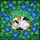 Cat Lovers' Intricate Stained Glass Calico Cat Blue Morning Glory Purple Floral Lush Green Design Stained Glass Suncatcher - 6