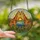 Wildlife Lovers' Intricate Jewel Tone Stained Glass Nuzzling Giraffes Savannah Sunburst Art Stained Glass Suncatcher - 2