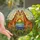 Wildlife Lovers' Intricate Jewel Tone Stained Glass Nuzzling Giraffes Savannah Sunburst Art Stained Glass Suncatcher - 1