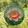 Women's Glowing Stained Glass Peony Orange Peach Emerald Green Tiffany Botanical Art Mosaic Stained Glass Suncatcher - 4