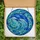 Ocean Lovers' Dynamic Stained Glass Dolphin Arcing Ocean Waves Mosaic Azure Teal Stained Glass Suncatcher - 5