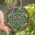 Art Lovers' Vibrant Tiffany Stained Glass Celtic Knot Floral Mosaic Gold Blue Emerald Purple Stained Glass Suncatcher - f3N5OwuVAb