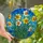 Floral Art Enthusiasts' Tiffany Style Yellow Blue Green Daffodil Stained Glass Mosaic Stained Glass Suncatcher - PvBOUMUkXD