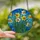 Floral Art Enthusiasts' Tiffany Style Yellow Blue Green Daffodil Stained Glass Mosaic Stained Glass Suncatcher - xYplRJ5XKE
