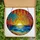 Tropical Art Lovers' Stained Glass Tropical Sunset Mosaic with Vibrant Yellow Sun, Fiery Orange Sky, Blue Ocean, Pink & Teal Palms Stained Glass Suncatcher - 5