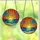 Tropical Art Lovers' Stained Glass Tropical Sunset Mosaic with Vibrant Yellow Sun, Fiery Orange Sky, Blue Ocean, Pink & Teal Palms Stained Glass Suncatcher - 3