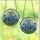 Art Lovers' Vibrant Tiffany Blue Blossom Green Foliage Teal Border Stained Glass Art Stained Glass Suncatcher - aEvxpjyiBV