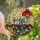 Sewing Enthusiasts' Tiffany Stained Glass Blue Sewing Machine Quilt & Dahlia Pattern Stained Glass Suncatcher - 1