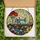 Sewing Enthusiasts' Tiffany Stained Glass Blue Sewing Machine Quilt & Dahlia Pattern Stained Glass Suncatcher - 5