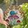 Nature Lovers' Whimsical Tiffany Glass Snail Mushroom Woodland Mosaic Jewel Tones Stained Glass Suncatcher - 1