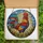 Vibrant Art Lovers' Intricate Stained Glass Rooster Jewel Tone Abstract Mosaic Pattern Stained Glass Suncatcher - 5
