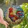 Vibrant Art Lovers' Intricate Stained Glass Rooster Jewel Tone Abstract Mosaic Pattern Stained Glass Suncatcher - 1