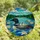 Nature Lovers' Jewel Tone Stained Glass Loon Family Lake & Water Lily Mosaic Stained Glass Suncatcher - 4