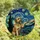 Pet Lovers' Tiffany Stained Glass Goldendoodle Paw Touch Creation Art, Starry Night Jewel Tones Stained Glass Suncatcher - a_i1OGXsPS
