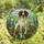 GSP Dog Owners' Tiffany Stained Glass German Shorthaired Pointer Wildflower Jewel Tone Artwork Stained Glass Suncatcher - qIQJBlQNL4