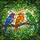 Nature Lovers' Tiffany Stained Glass Songbirds Mosaic Jewel Tone Landscape Stained Glass Suncatcher - 6