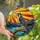Nature Lovers' Majestic Peregrine Falcon Tiffany Glass Sunset Landscape Jewel Tones Stained Glass Suncatcher - rp9vtVBpoR