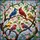Nature Lovers' Detailed Stained Glass Songbirds Cherry Blossoms Jewel Tone Mosaic Stained Glass Suncatcher - 6