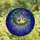 Cat Lovers' Tiffany Style Stained Glass Calico Cat Crescent Moon Cosmic Lavender Wisteria Pattern Stained Glass Suncatcher - 4