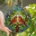 Nature Lovers' Intricate Stained Glass Robins Tree Branch Mosaic Fiery Orange Deep Red Forest Green Jewel Tones Stained Glass Suncatcher - 1