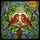 Nature Lovers' Intricate Stained Glass Robins Tree Branch Mosaic Fiery Orange Deep Red Forest Green Jewel Tones Stained Glass Suncatcher - 6