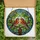 Nature Lovers' Intricate Stained Glass Robins Tree Branch Mosaic Fiery Orange Deep Red Forest Green Jewel Tones Stained Glass Suncatcher - 5