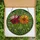 Art Lovers' High Contrast Stained Glass Floral Mosaic Glowing Orange, Red Blooms & Intricate Greenery Stained Glass Suncatcher - 5