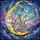 Greyhound Lovers' Tiffany Stained Glass Greyhound Moon Man in Moon Celestial Mosaic Jewel Tones Stained Glass Suncatcher - 6