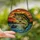 Anglers & Art Lovers Vivid Tiffany Stained Glass Leaping Bass Sunset Lake Mosaic Art Jewel Tones Stained Glass Suncatcher - 2