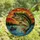 Anglers & Art Lovers Vivid Tiffany Stained Glass Leaping Bass Sunset Lake Mosaic Art Jewel Tones Stained Glass Suncatcher - 4