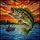 Anglers & Art Lovers Vivid Tiffany Stained Glass Leaping Bass Sunset Lake Mosaic Art Jewel Tones Stained Glass Suncatcher - 6
