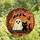 Spooky Cute Art Lovers Tiffany Stained Glass Ghost Black Cat Mosaic Sunset Orange Pink Design Stained Glass Suncatcher - 4